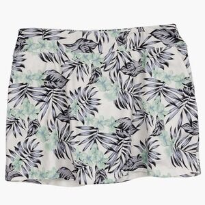 TOMMY BAHAMA Women's XL Golf Athletic White Blue Floral Skort Pockets
